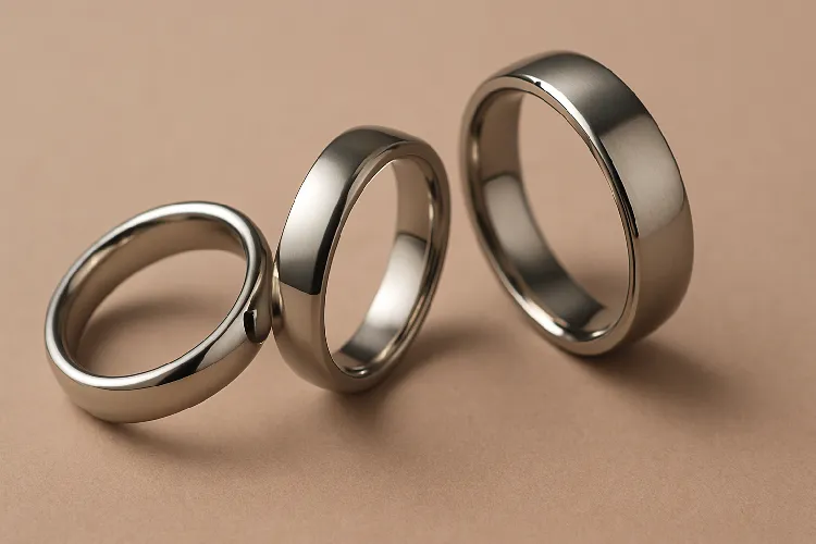 Nickel-free stainless steel rings, perfect for sensitive skin.