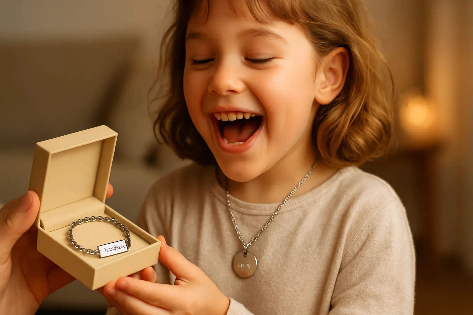 Personalized jewelry for kids.