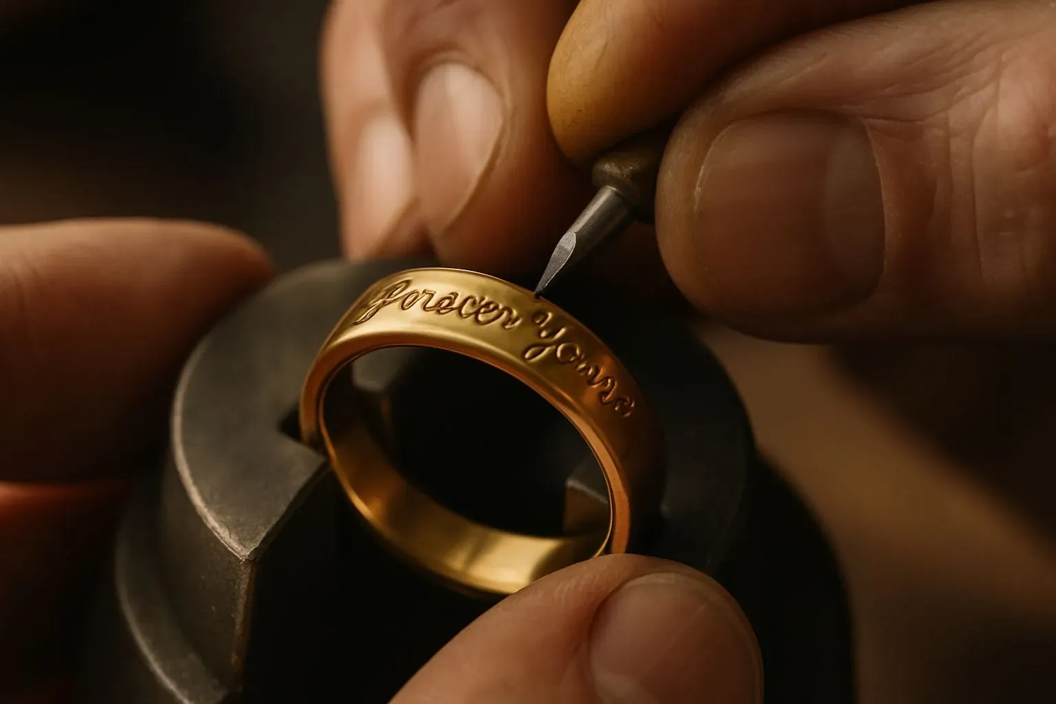 Demonstration of the ring size adjustment and measurement process