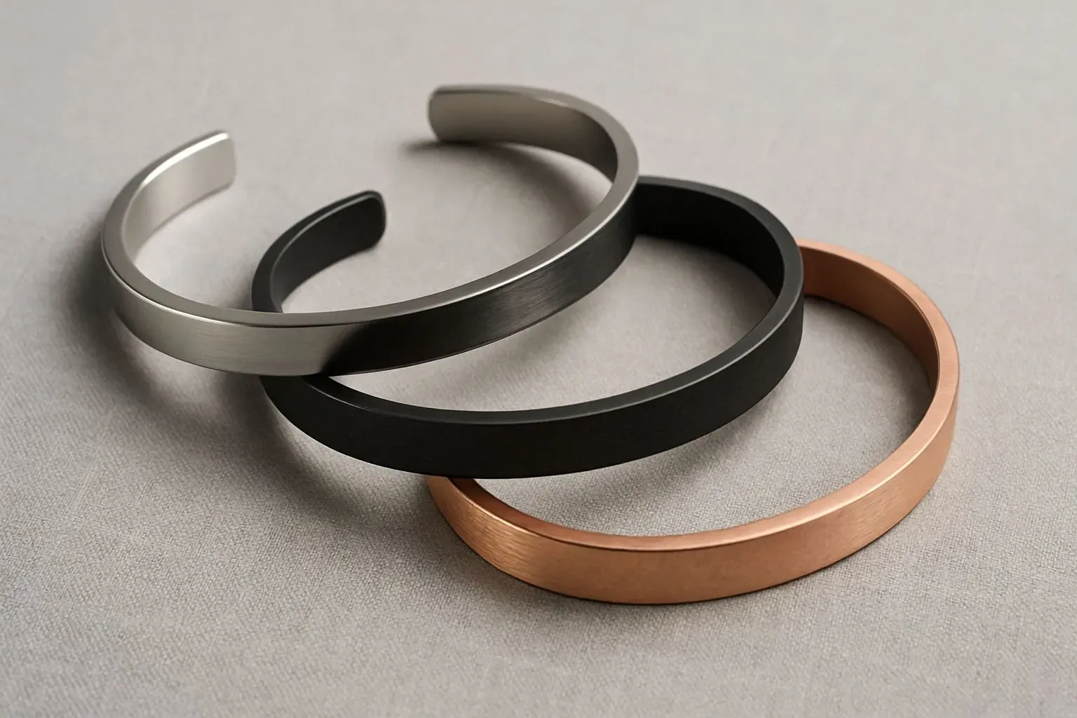 Display of bracelet color and surface treatment effect