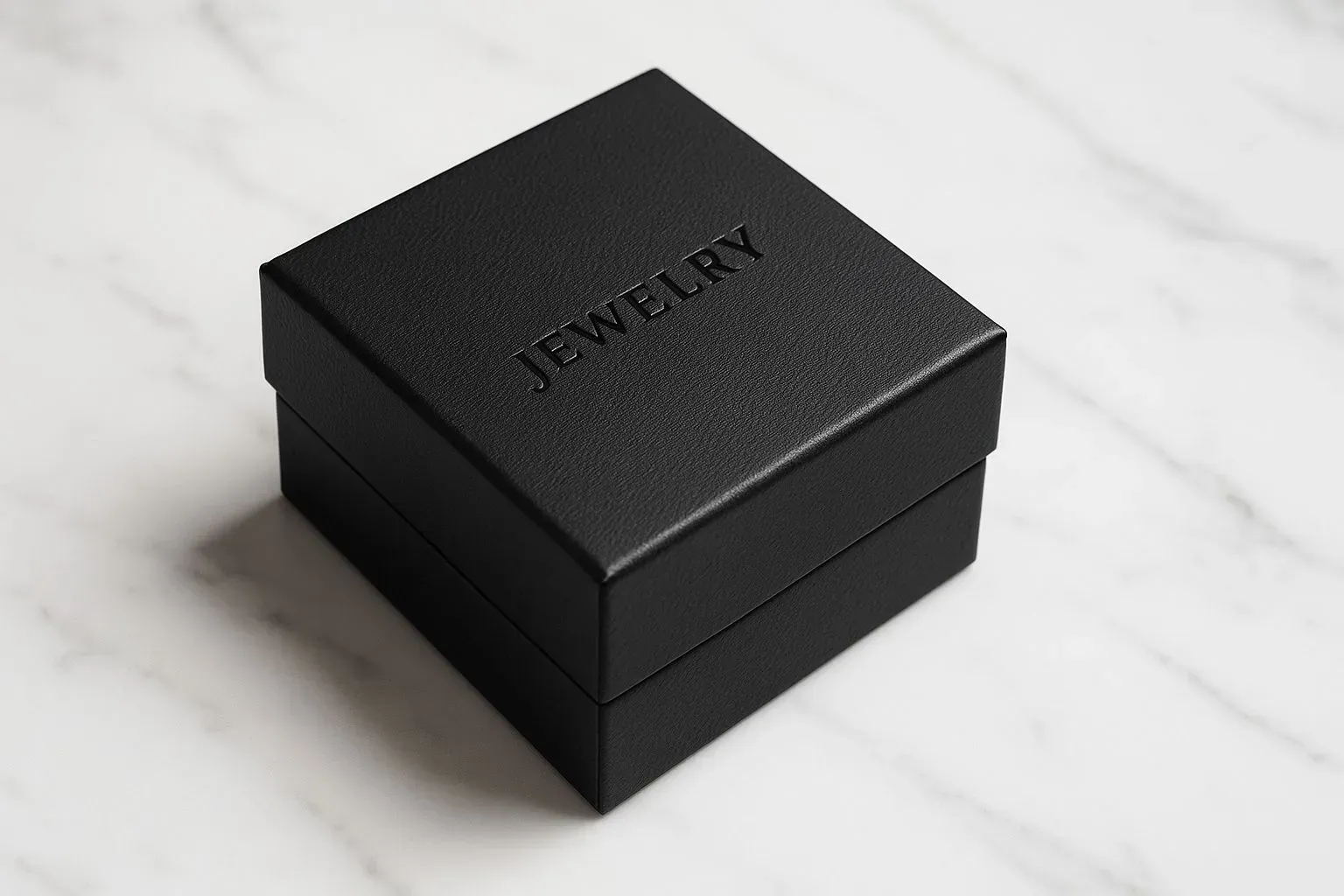 Luxury gift ready jewelry box with embossed logo