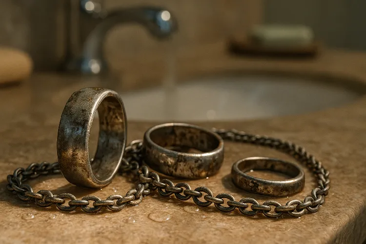 Tarnished stainless steel jewelry