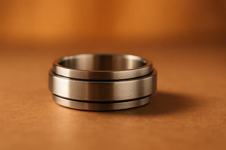 Stylish stainless steel spinning ring for daily use