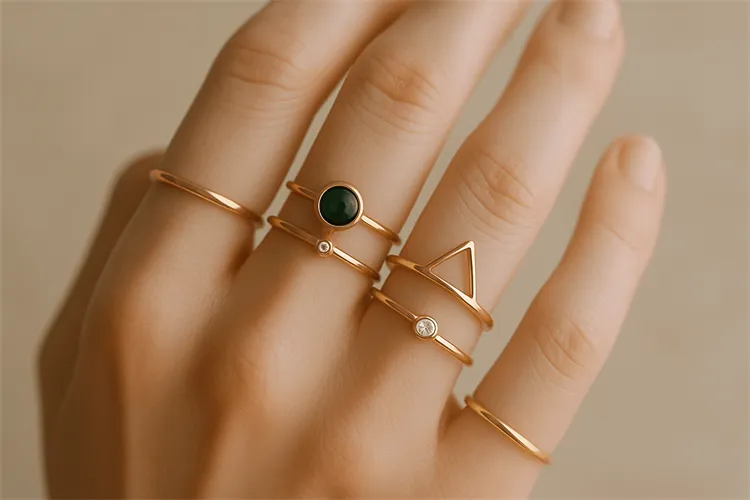 Define your style with stacking rings of various designs