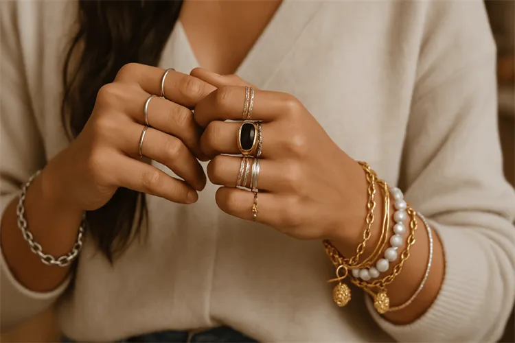 Create a unique look with personalized stacking rings and accessories.