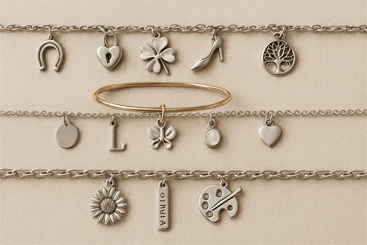 Traditional, minimalist, and custom charm bracelets styles
