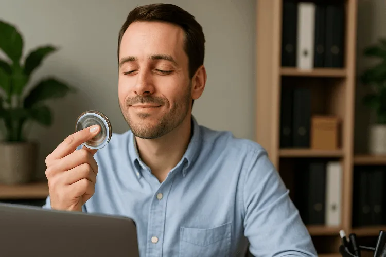 Using a spinning ring to reduce stress.