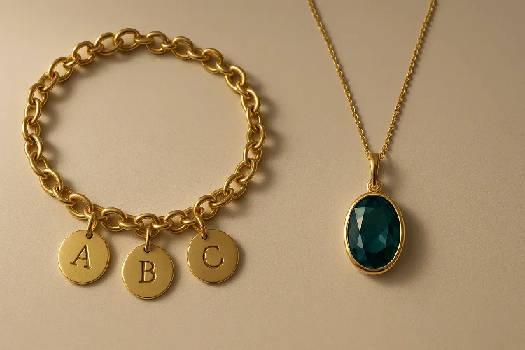 Charm jewelry for everyday and formal occasions, from simple initials to gemstone elegance.