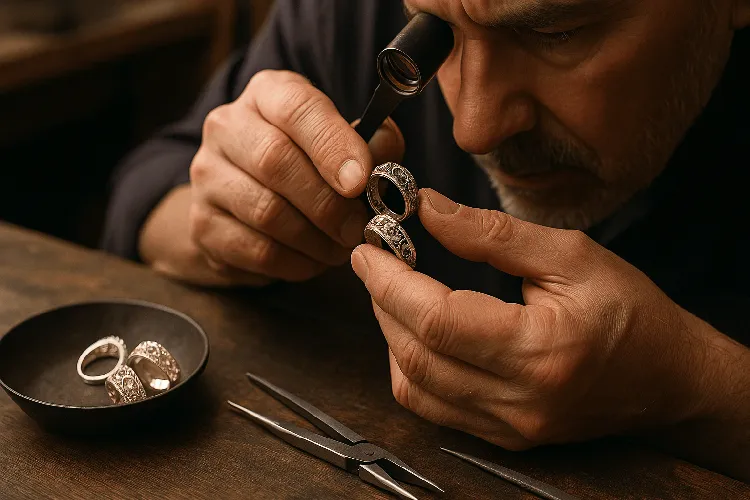Evaluating jewelry manufacturer experience and reputation.