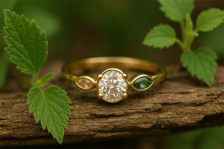 Sustainable jewelry made with recycled metals and lab-grown diamonds