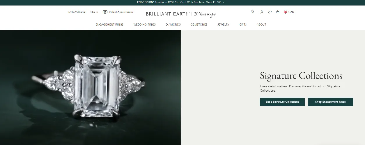 Brilliant Earth Website