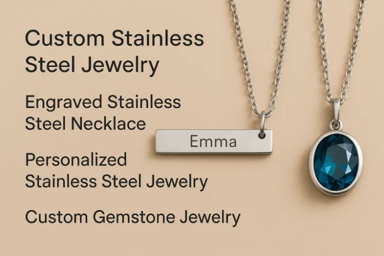 Customized stainless steel jewelry with engraving