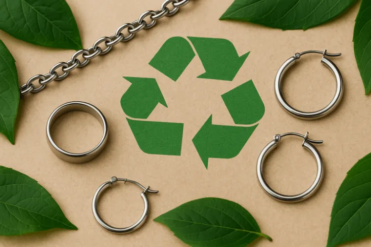 Recycled stainless steel jewelry process