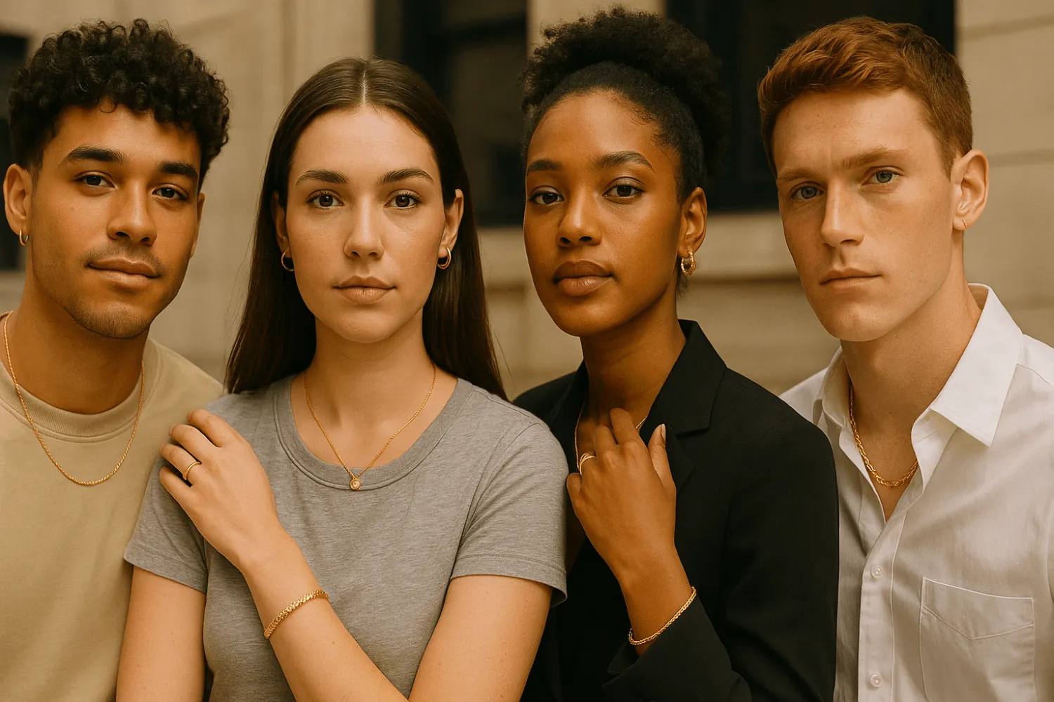 Millennials and Gen Z fashion enthusiasts wearing stainless steel jewelry that combines style with affordability