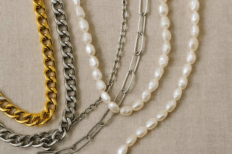 Modern Akoya pearl necklace with irregular pearls for casual wear