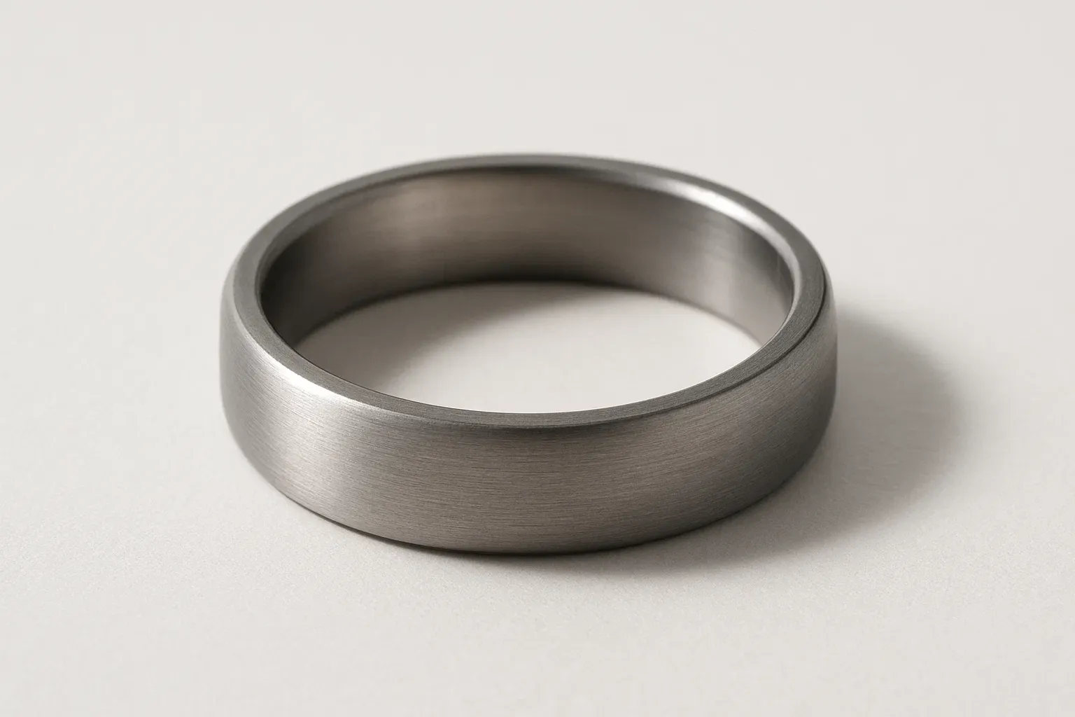 Industrial style men’s titanium bracelet with rugged metallic design
