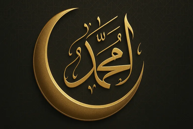 arabic calligraphy crescent design