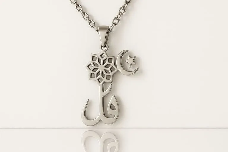 arabic calligraphy stainless steel pendant dg jewelry