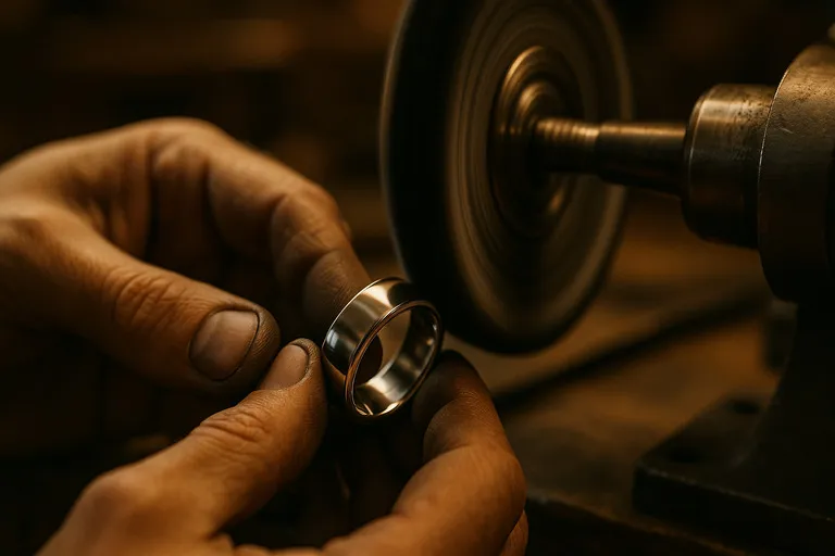 polishing stainless steel jewelry workshop