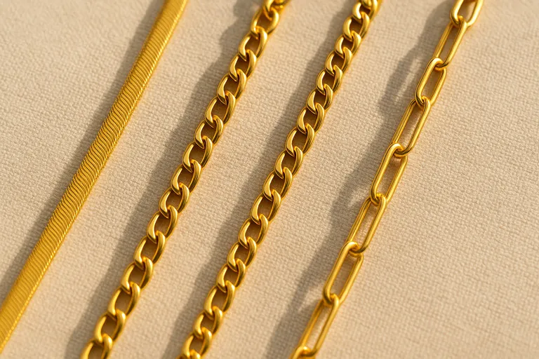 pvd gold stainless steel chains