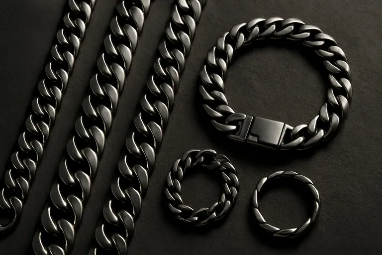 stainless steel cuban link men