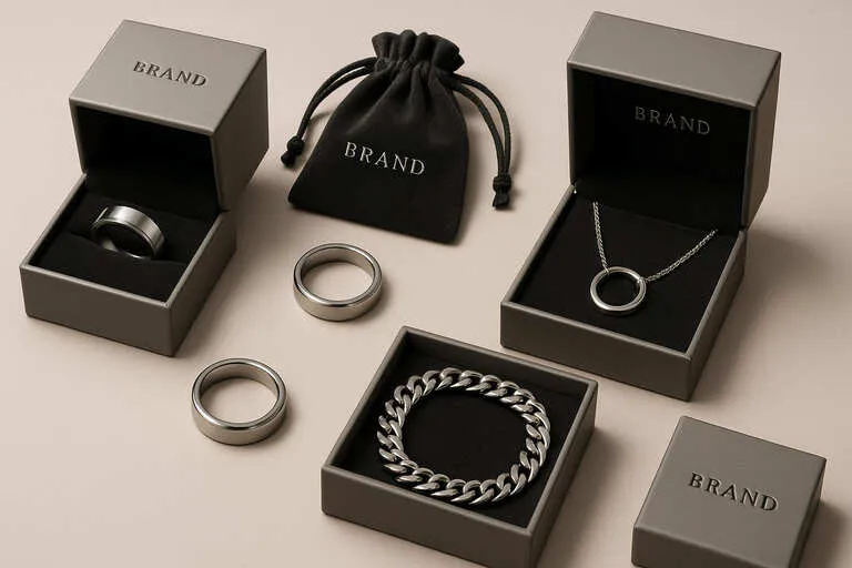 stainless steel jewelry packaging display