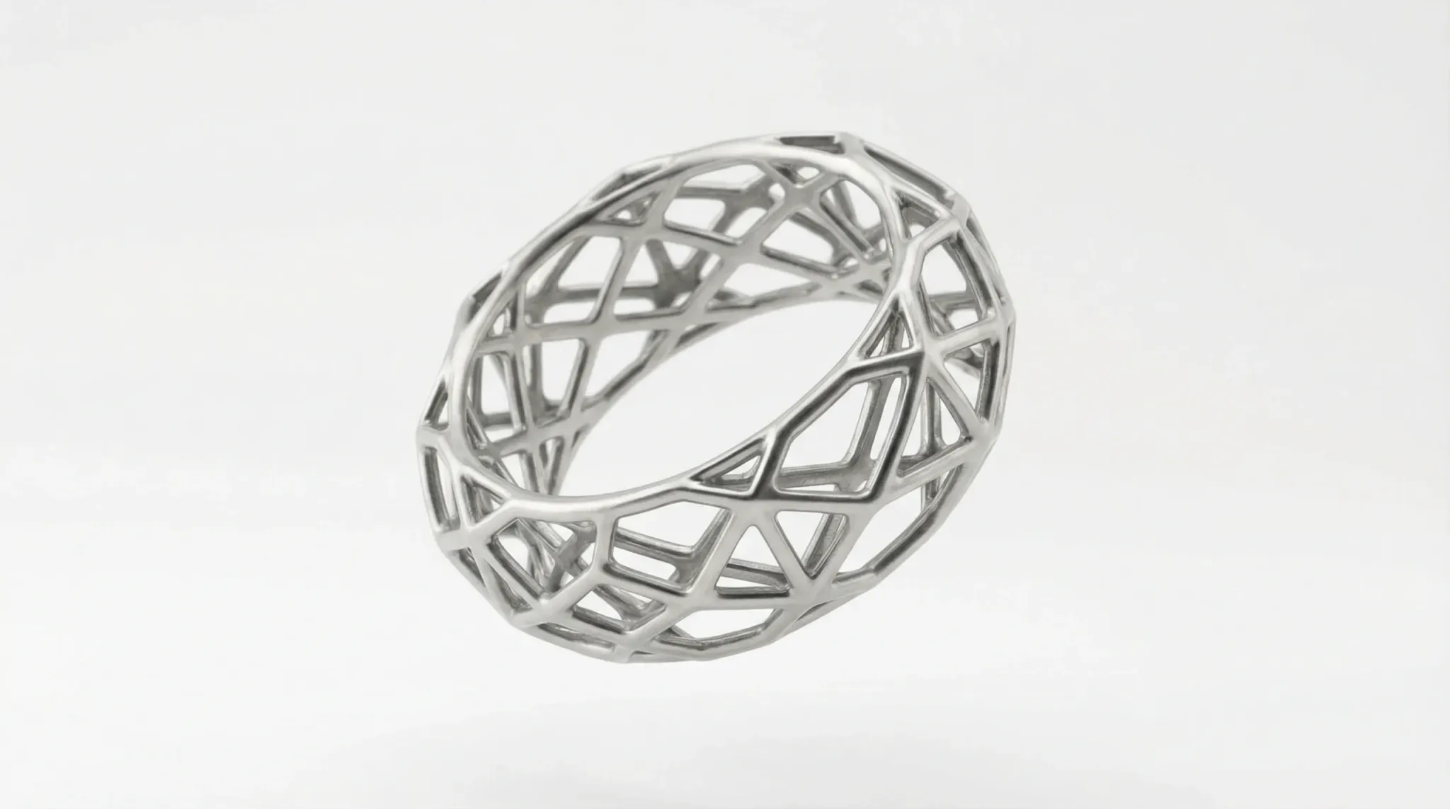futuristic 3d printed lattice ring index 22752x1536