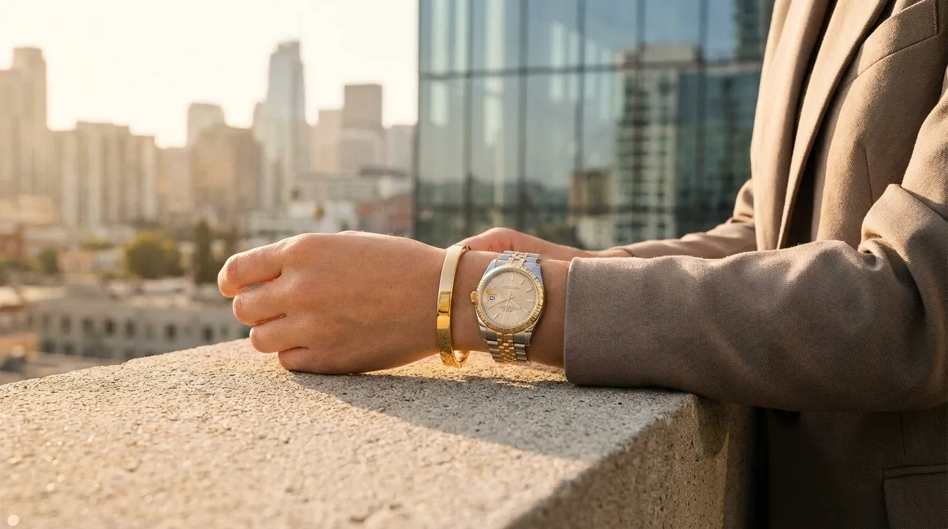 gold plated cuff bangle lifestyle index 31376x768
