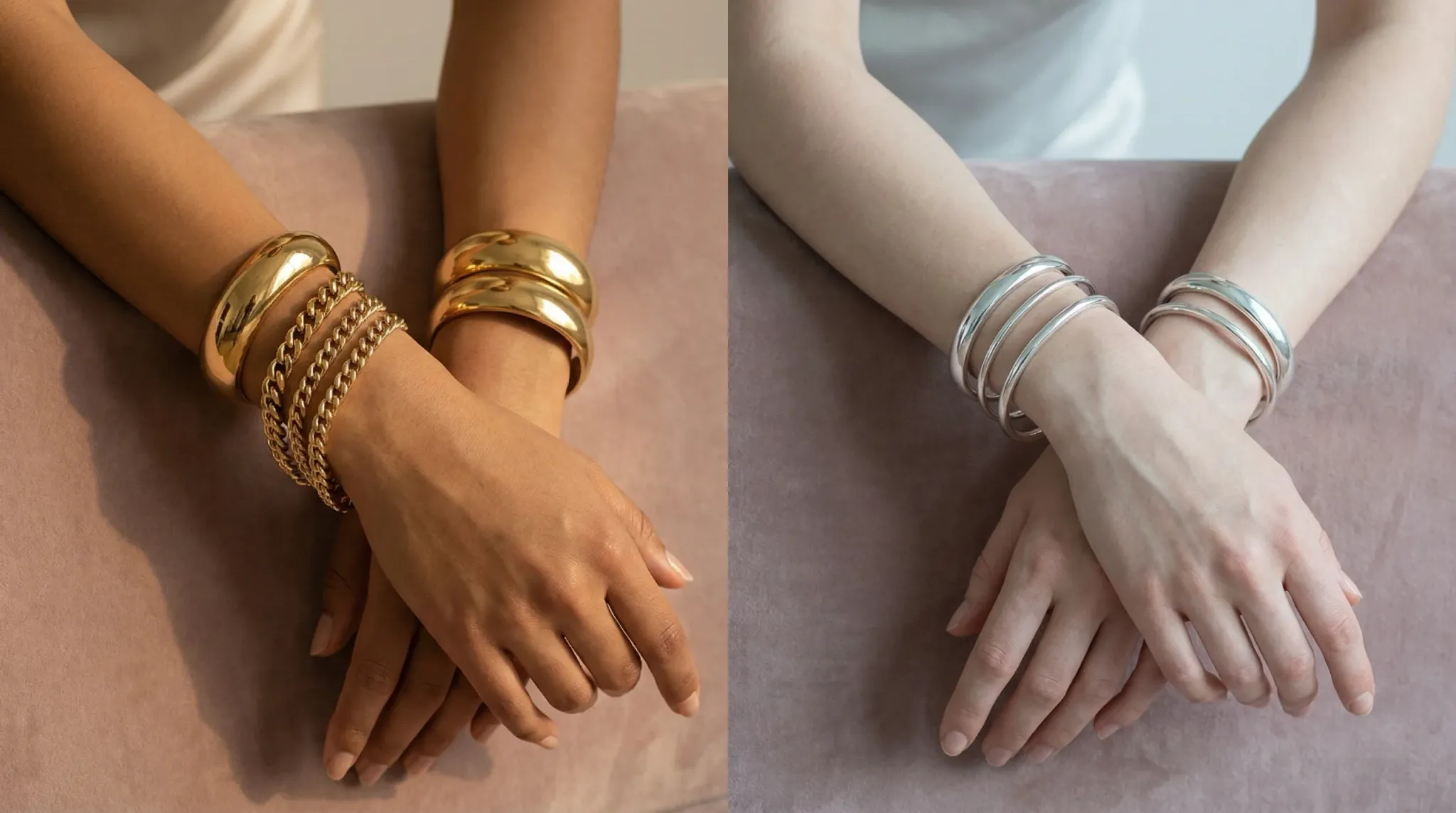gold silver bracelet skin tone comparison index 22752x1536