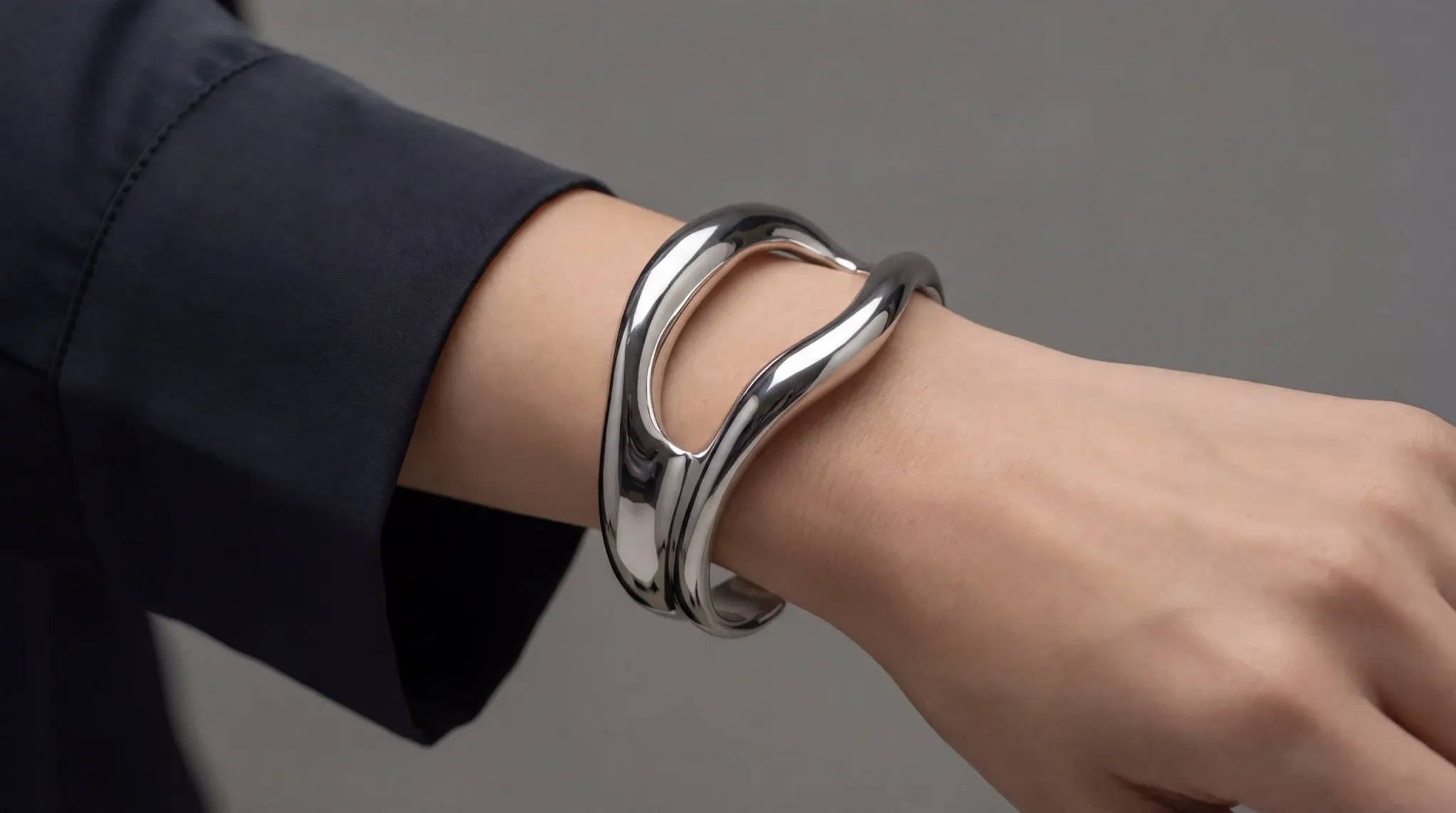silver cuff bracelet product photo index 04096x2286