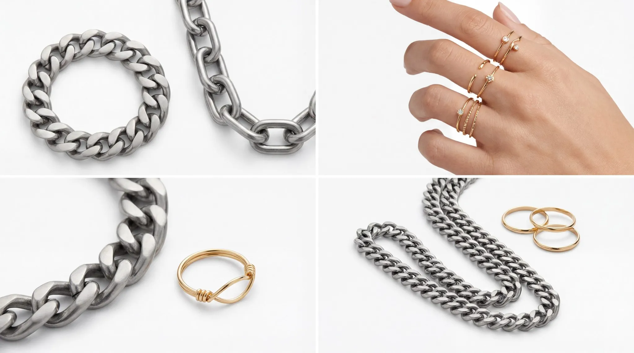 Industrial vs Minimalist Jewelry Sets