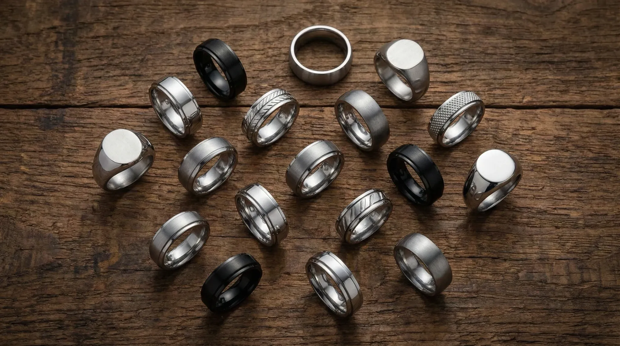 stainless steel mens rings collection index 12752x1536