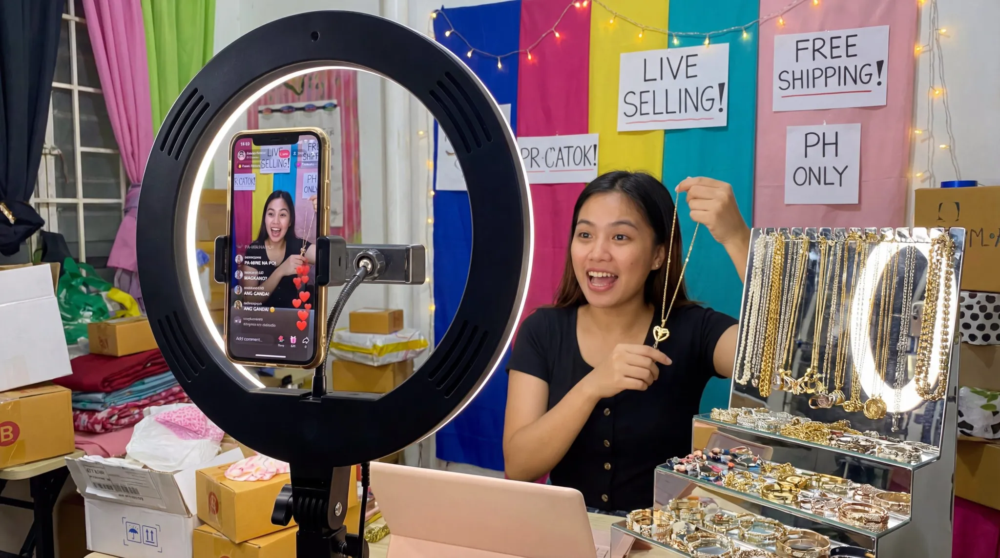 TikTok Live Jewelry Setup