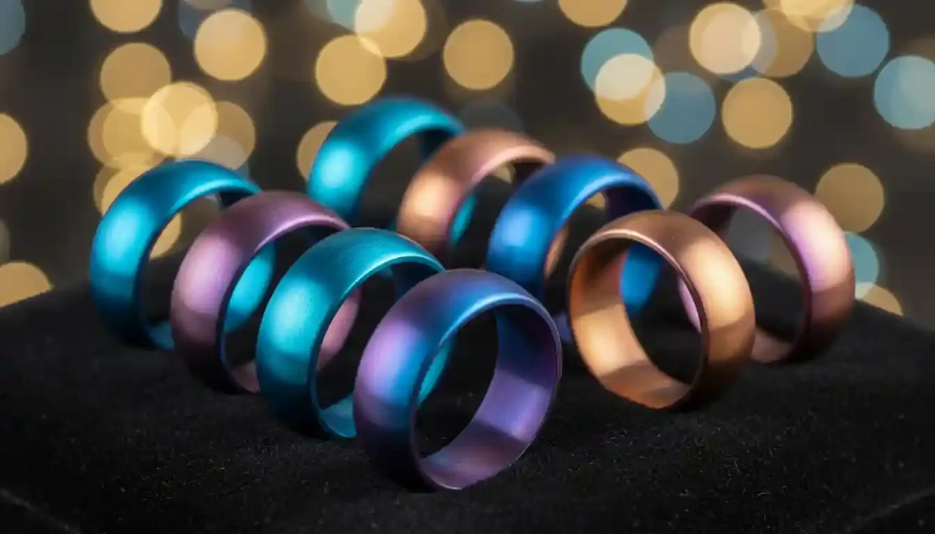 Vibrant Anodized Titanium Rings
