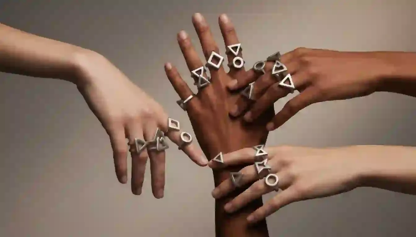 geometric stainless steel rings photography index 61344x768