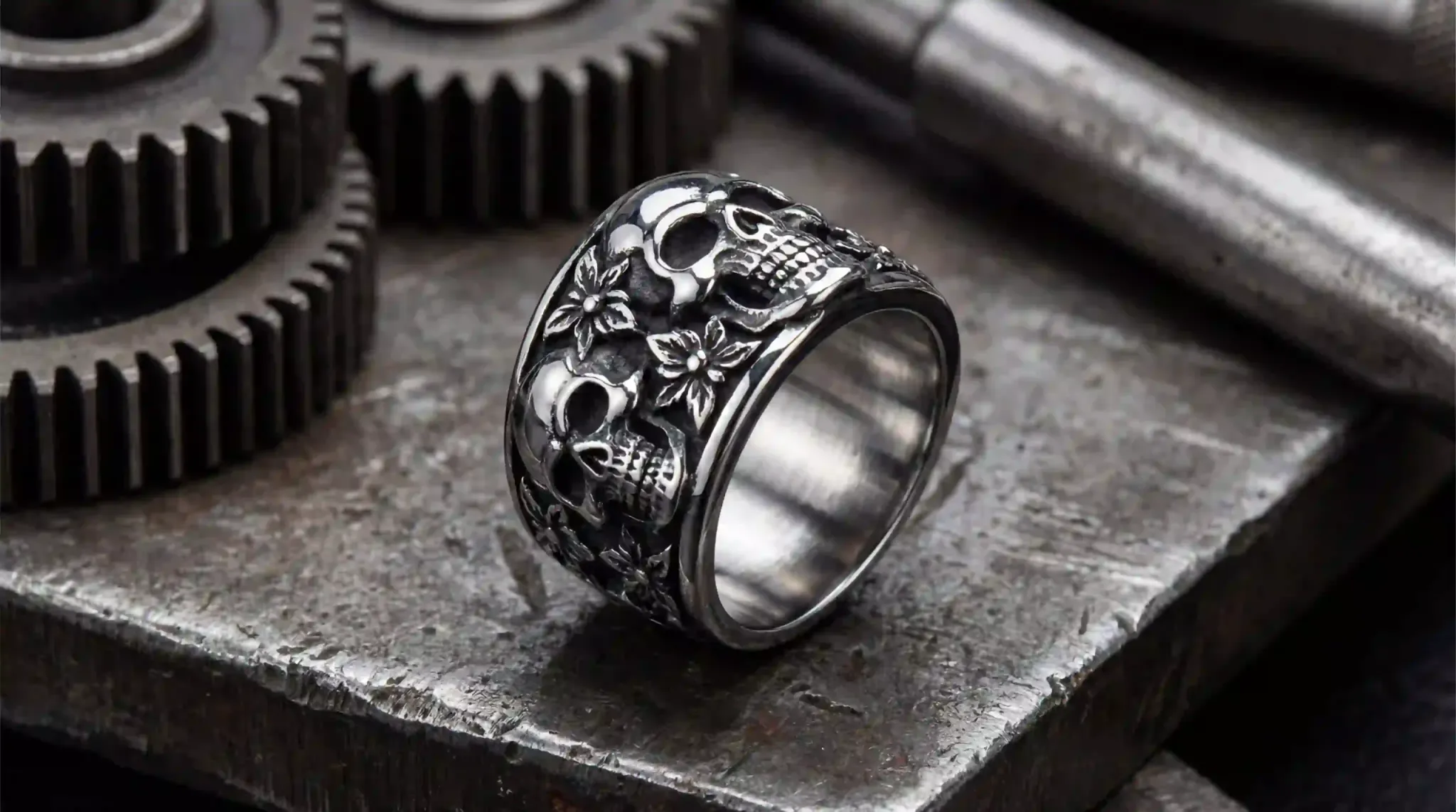 gothic steel ring closeup index 24096x2286