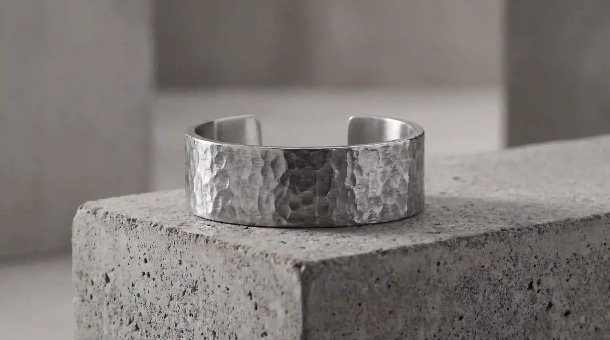 hammered steel cuff bracelet index 04096x2286