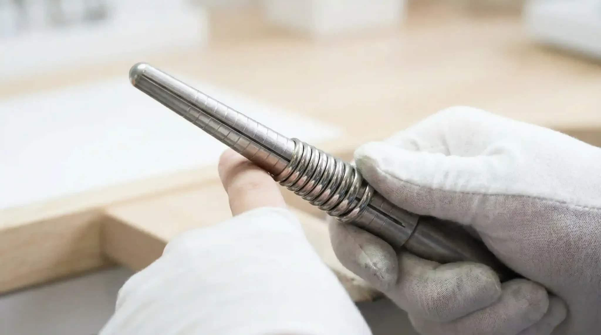 Close up of a professional ring sizer