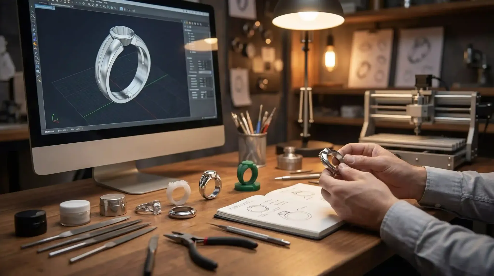 jewelry design cad workspace