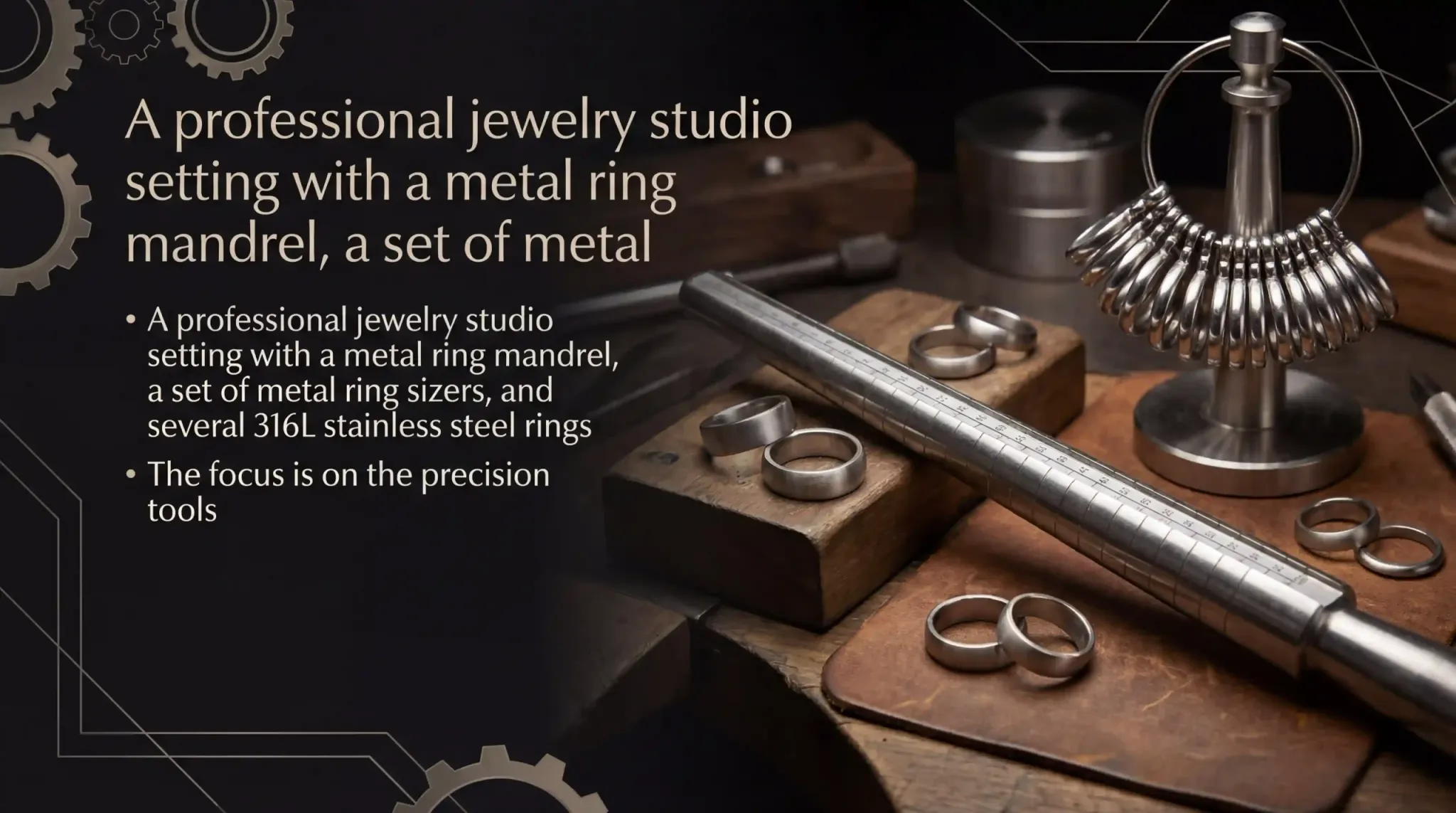 Professional Jewelry Studio with Precision Ring Sizing Tools
