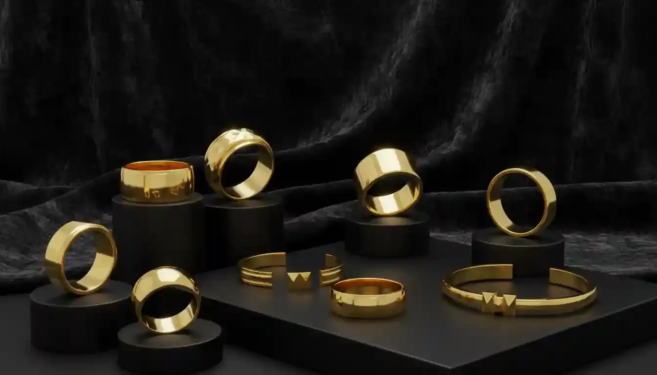 luxury jewelry pvd gold display index 1