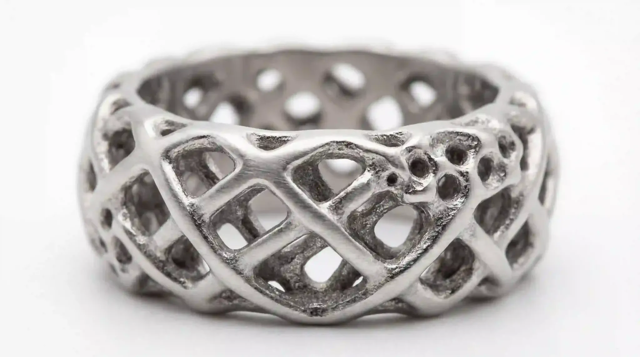 luxury stainless steel lattice ring index 14096x2286