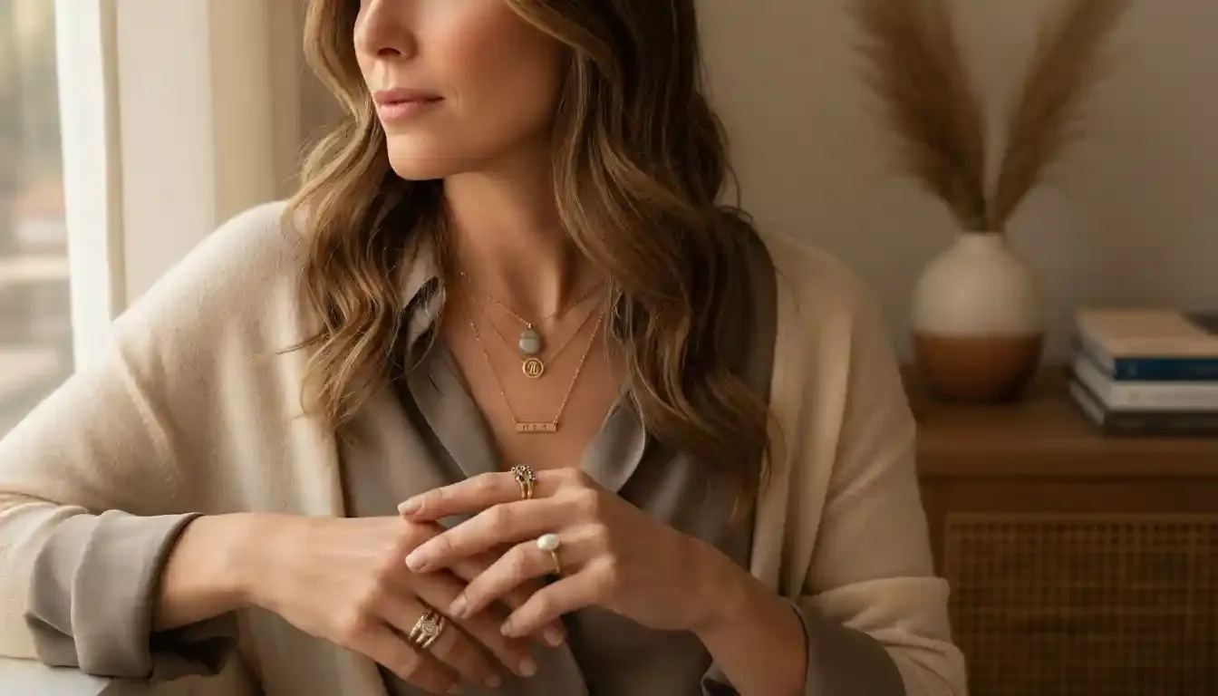 Memorial Stack Jewelry Lifestyle Portrait