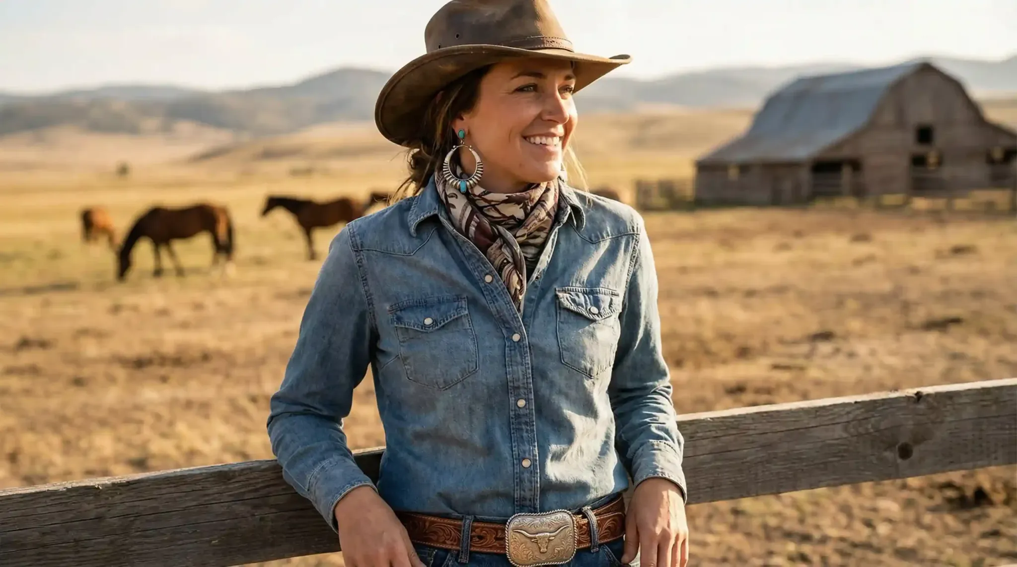 modern cowgirl lifestyle portrait