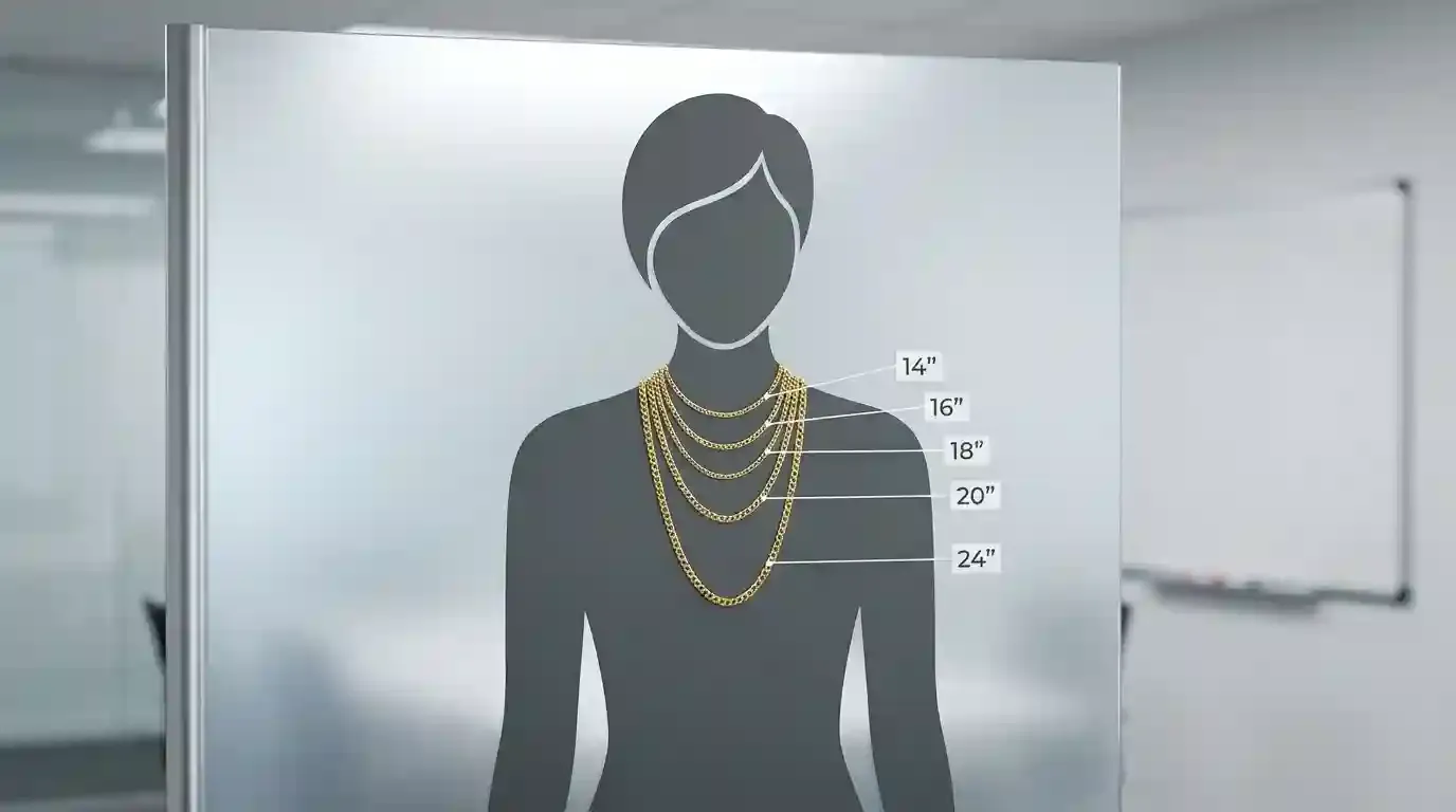 necklace length guide infographic