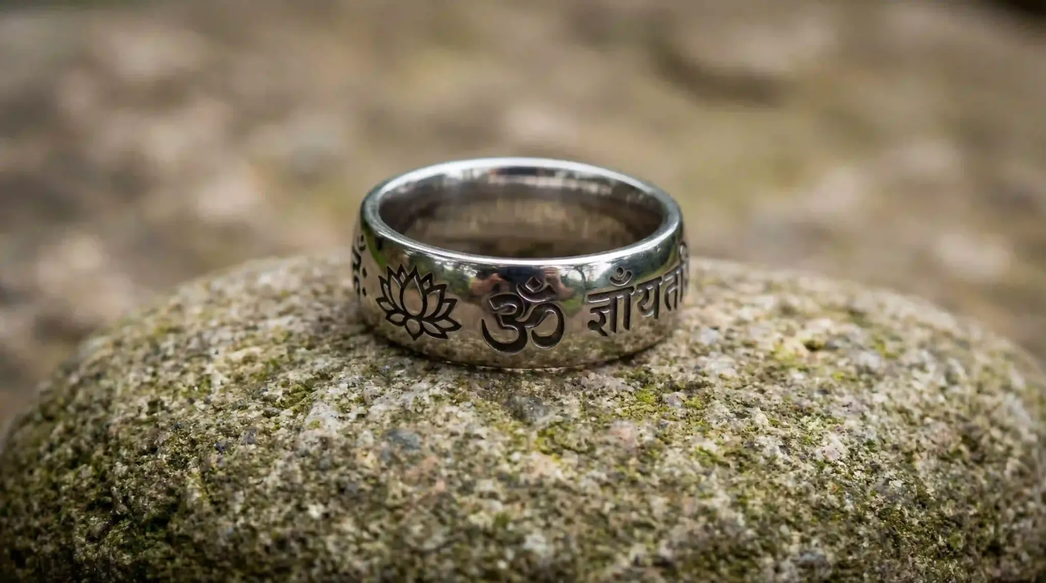 polished stainless steel spiritual ring index 14096x2286