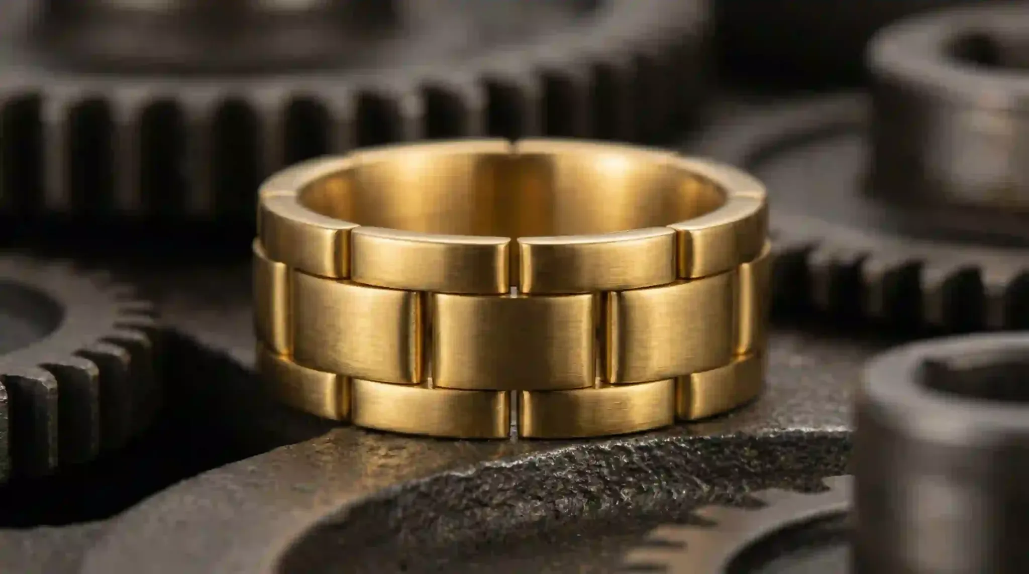 PVD Gold Watch Band Macro