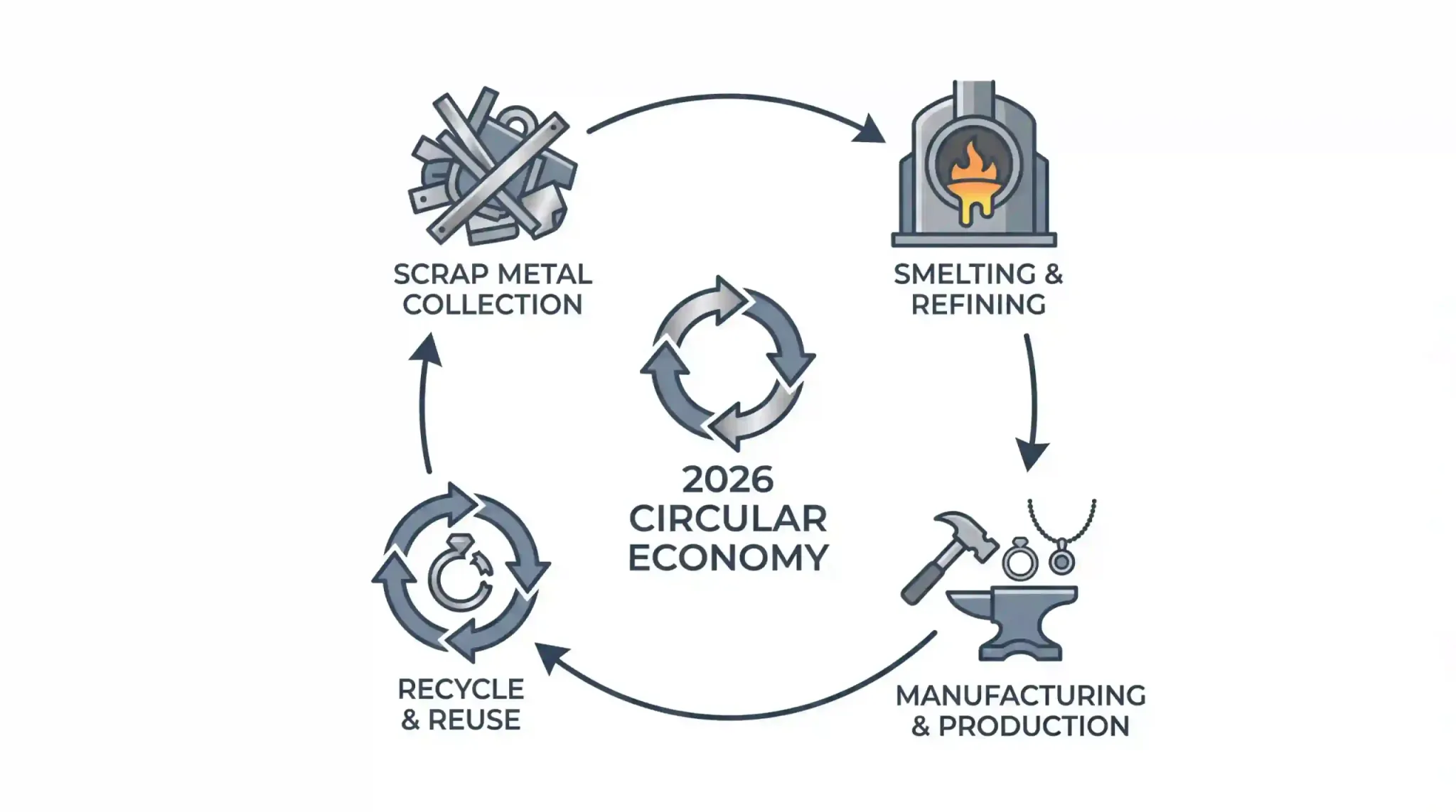 stainless steel jewelry circular economy infographic index 24096x2286