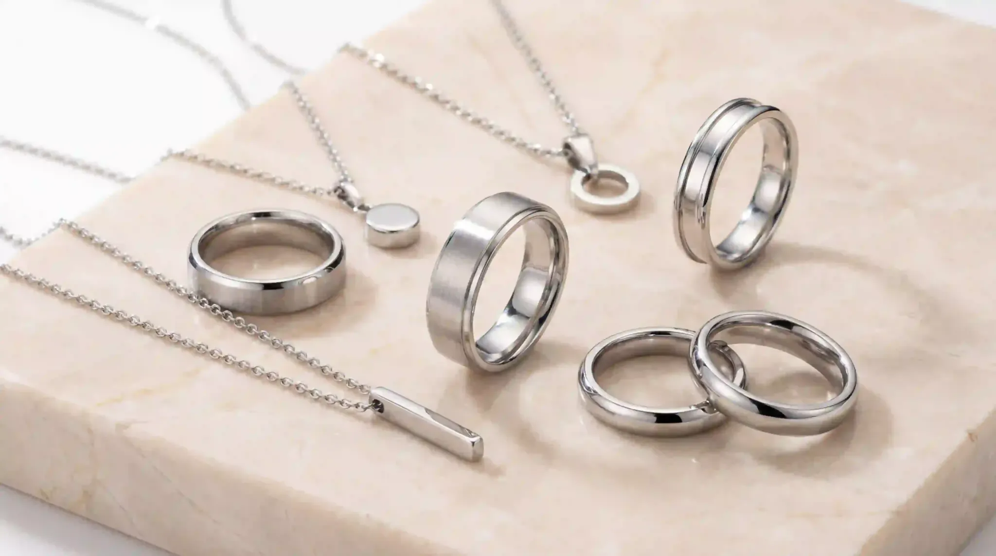 Image: Stainless steel jewelry collection photography