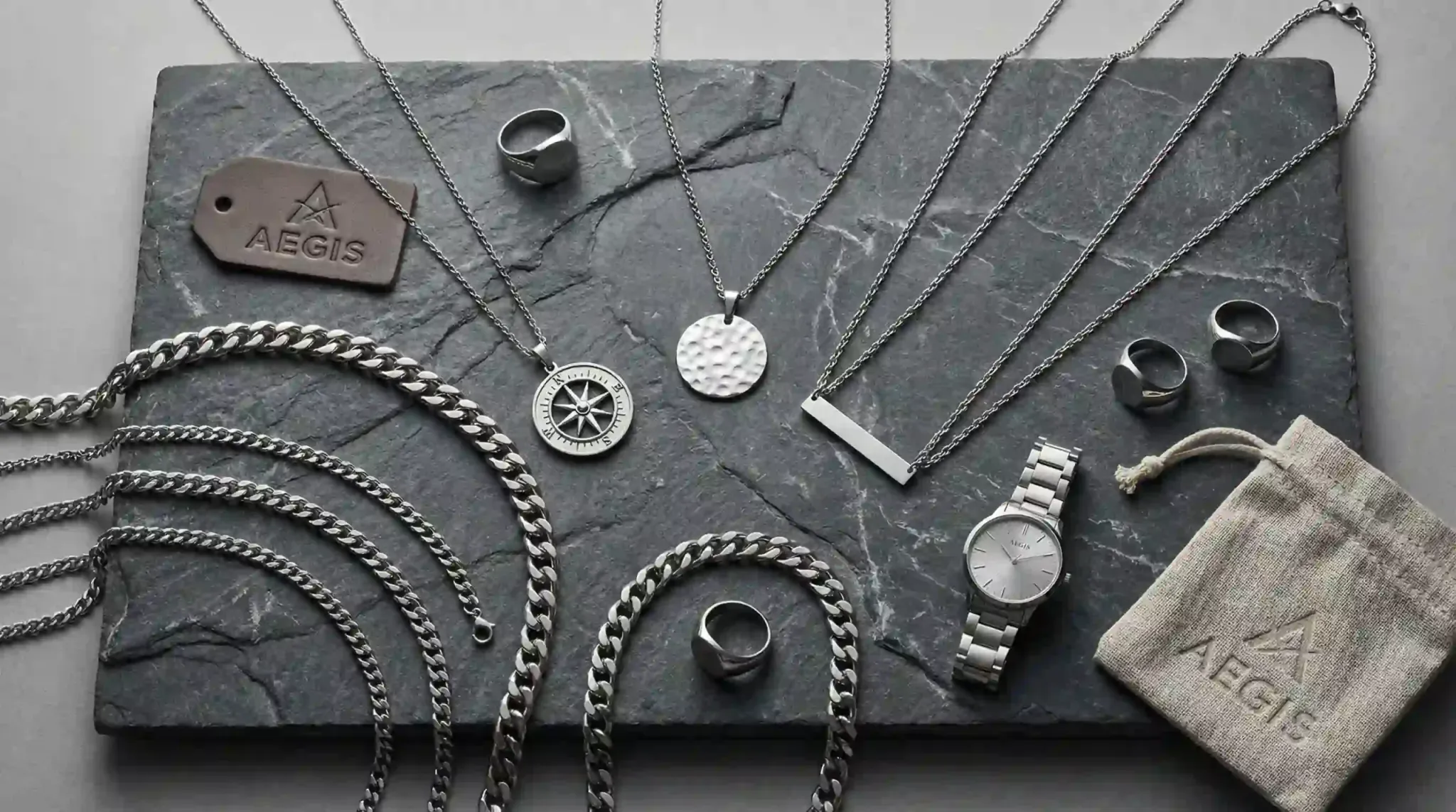 stainless steel jewelry flatlay index 32752x1536